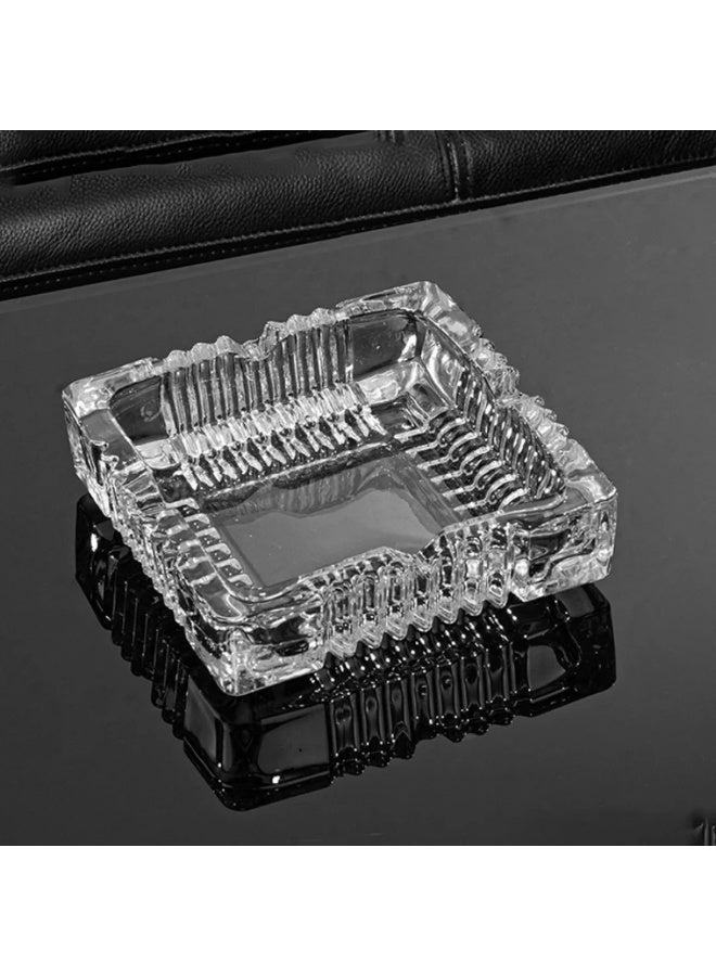 Square clear crystal ashtray - Image 3