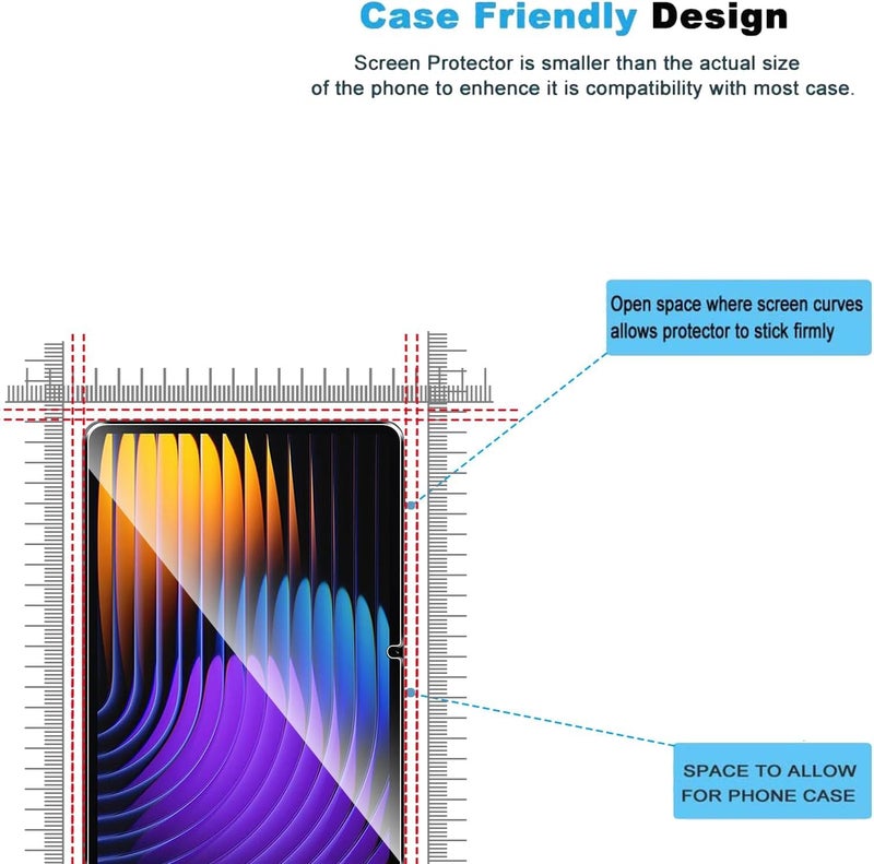 Vertus ® Premium Tempered Glass for Xiaomi Mi Pad 7 / Xiaomi Pad 7 Pro (11.2 Inch) Screen Protector, Full Coverage 9H Tempered Glass, HD Clear Scratch Resistant, Bubble-Free for Xiaomi Pad 7 Screen Protector - Image 4