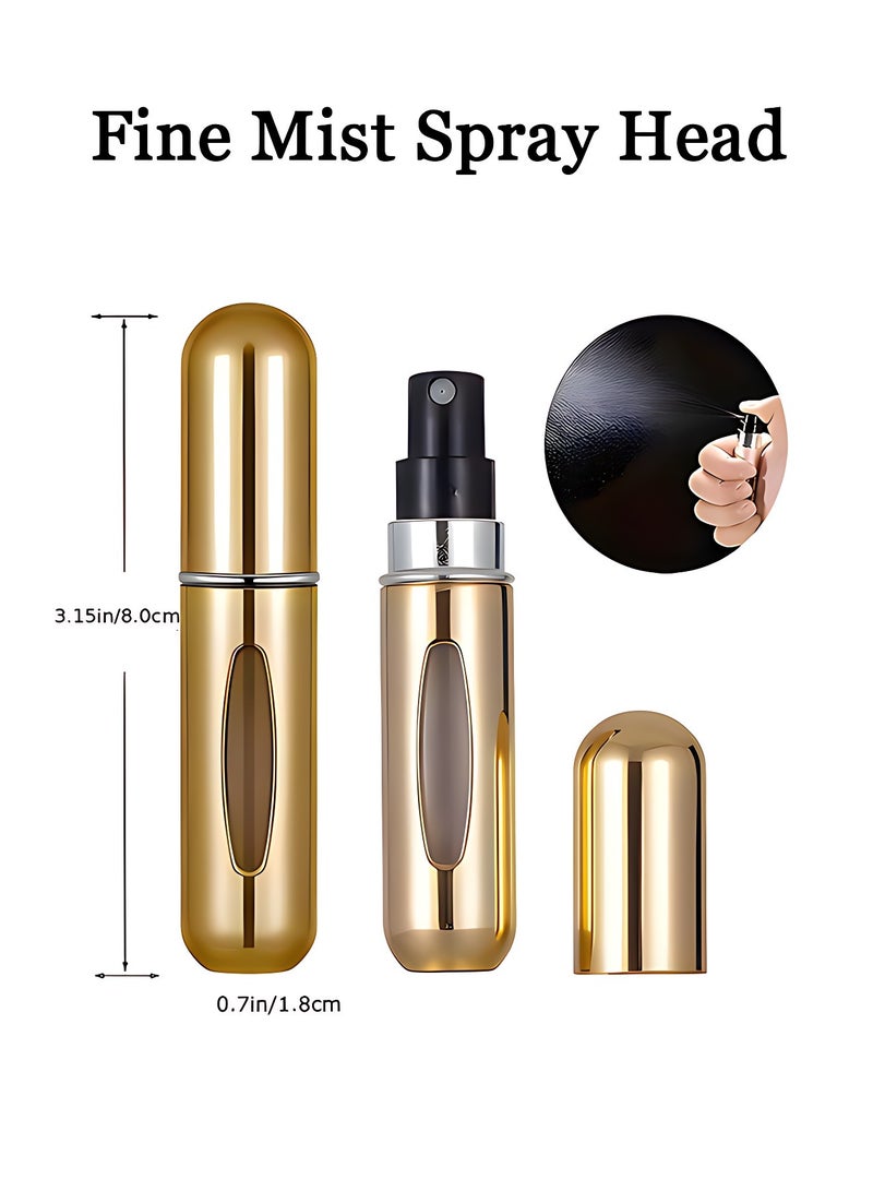 أوجا زجاجة عطر صغيرة قابلة لإعادة التعبئة سعة ٥ مل، مجموعة من ٦ زجاجات عطر قابلة لإعادة التعبئة، علبة مضخة عطر، زجاجة عطر فارغة، مناسبة للسفر والخروج. - Image 3