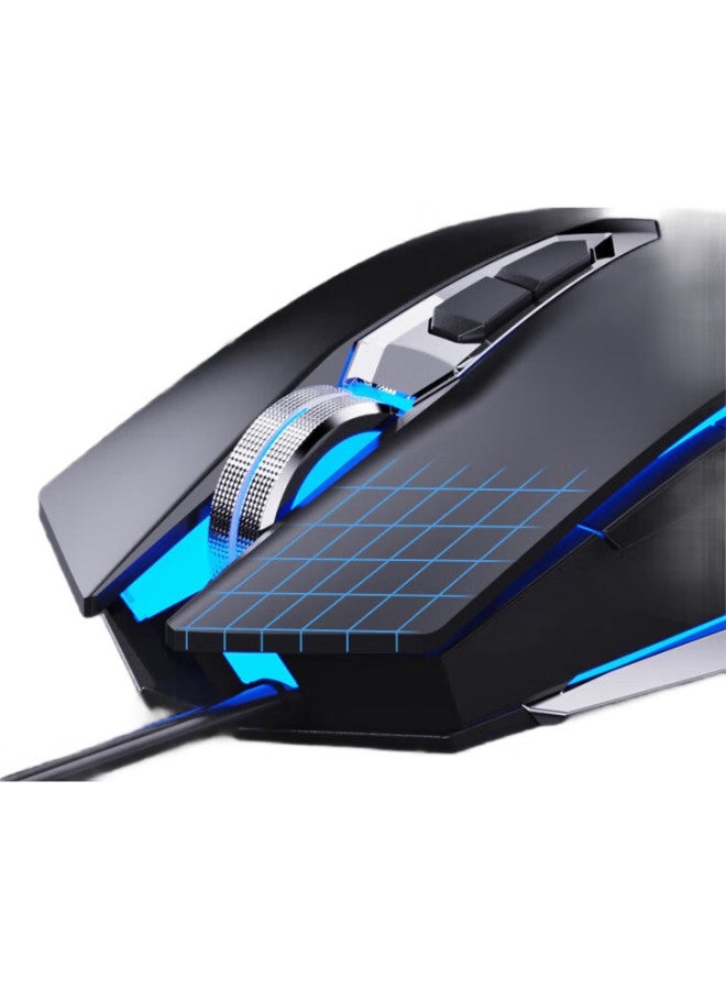 HP M220 Wired Gaming Mouse With Customizable Macro Programming For Notebook Desktop Chicken Mouse White Ice Blue Light Silent - Image 2