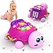 Hanayo Baby Musical Turtle Crawling Girl Toys for 618 MonthsInfant Early Learning Educational ToyBaby Girl Gift Essentials for Newborn 7 8 9 11 Months 12 Year OldPink - Image 2