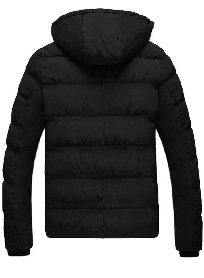 general Winter Puffer Down Jacket Long Sleeve Zipper with Removable Hood - Image 3