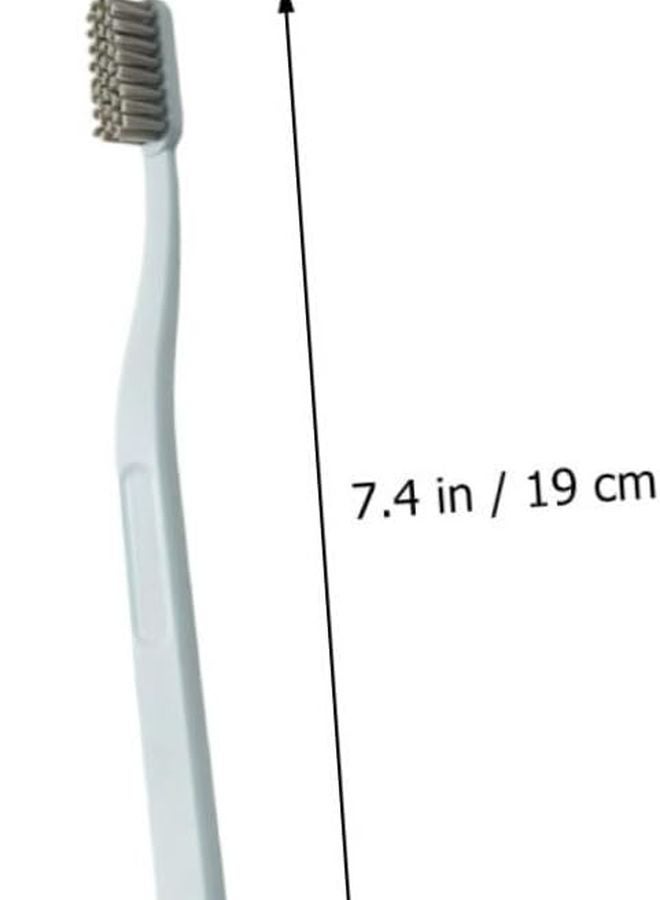 SAFIGLE 6 حزمة فرشاة أسنان ذات شعيرات صلبة للبالغين تنظيف عميق للأسنان إزالة البقع مقبض غير قابل للانزلاق نايلون متين - Image 3