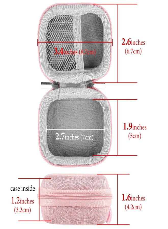 جيكريا حافظة سماعات الأذن Geekria Shield متوافقة مع سماعات JBL Vibe Buds 2 و Tune Beam و Vibe Beam 2 و Tune Buds 2 اللاسلكية الحقيقية، حقيبة سفر صلبة بديلة مع مكان لتخزين الكابل (وردي) - Image 4