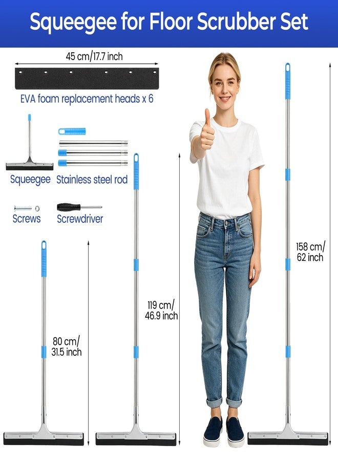 Aodaer Squeegee for Floor Scrubber with Extendable Telescopic Pole Handle - Image 2