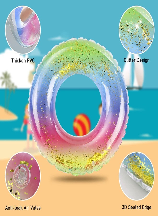 ANNDOFY Pool Floats Kids 3 Pack, Inflatable Swim Rings for 2-5 Years Old Kids Pool Tubes Toys, Pool Floats Ring Toys Summer Beach Swimming Pool Party Supplies for Girl Boy - Image 3