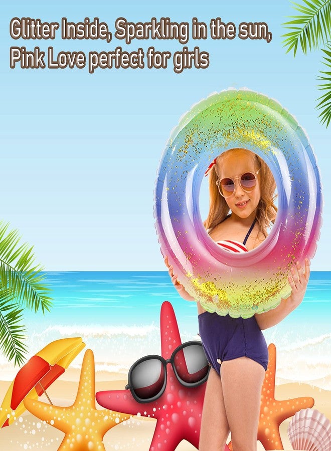 ANNDOFY Pool Floats Kids 3 Pack, Inflatable Swim Rings for 2-5 Years Old Kids Pool Tubes Toys, Pool Floats Ring Toys Summer Beach Swimming Pool Party Supplies for Girl Boy - Image 4