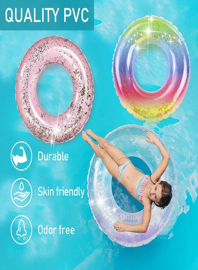 ANNDOFY Pool Floats Kids 3 Pack, Inflatable Swim Rings for 2-5 Years Old Kids Pool Tubes Toys, Pool Floats Ring Toys Summer Beach Swimming Pool Party Supplies for Girl Boy - Image 5