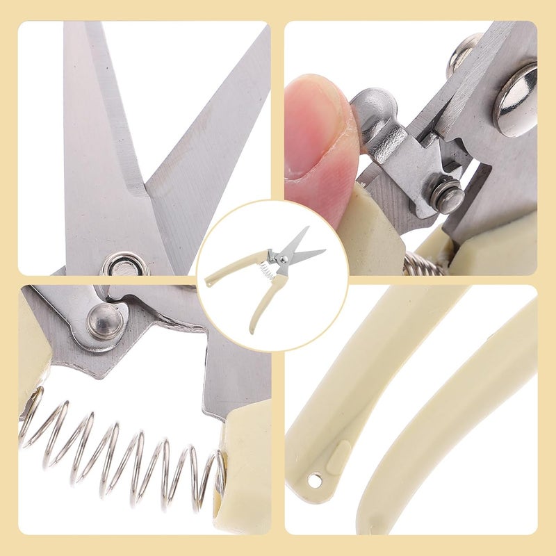 HANABASS Stainless Steel Pruning Shears and Branch Scissors for Gardening with Straight Head, Sturdy Horticulture Shears Suitable for Fruit Trees and Lawn Care - Image 5