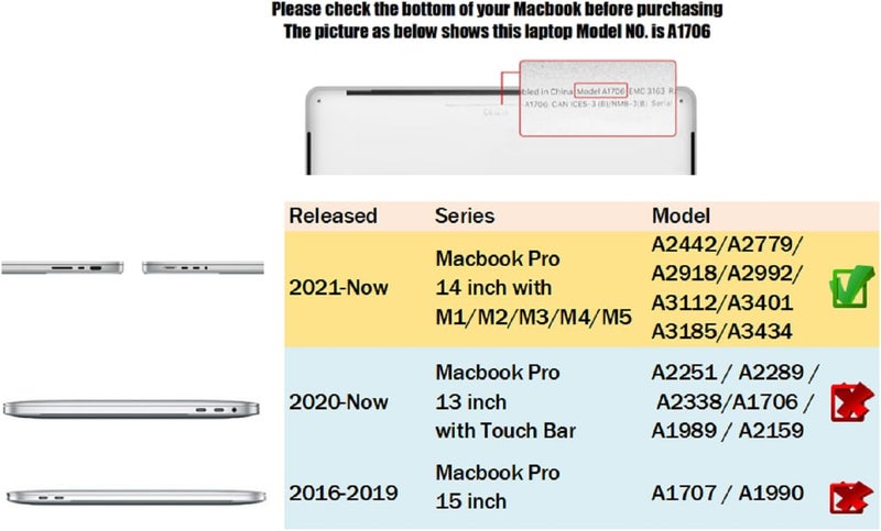 سيفن لاين متوافق مع أفضل حافظة MacBook Pro 14 بوصة 2021 2022 2024 2023 M4 M3/M2/M1 A2918/A2992 A3112 A3401/A2779/A2442 حافظة صلبة واقية غير لامعة للكمبيوتر المحمول مع غطاء لوحة مفاتيح، وردي - Image 2