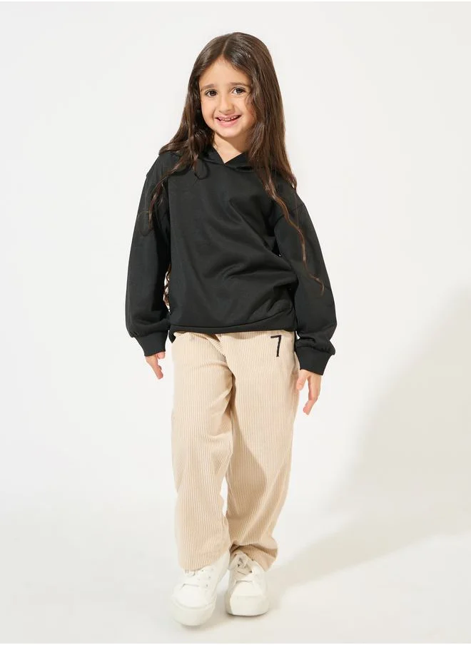 Styli Corduroy Slant Pocket Straight Leg Pants