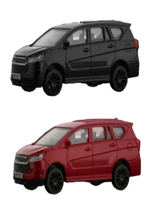 YUIOP - Die Cast Innova Car 2 Pcs - Durable - Friction Powered Pull Back Car - Free Wheeling Action - for Collectors and Enthusiasts (Color May Vary) (Multicolor) (Innova (2 Pcs)) - Image 1