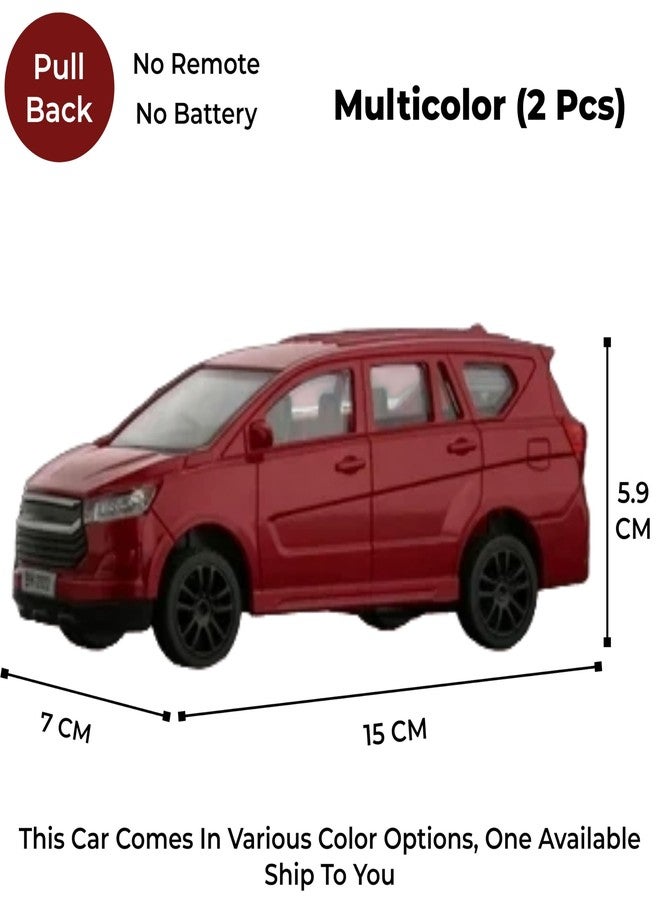 YUIOP - Die Cast Innova Car 2 Pcs - Durable - Friction Powered Pull Back Car - Free Wheeling Action - for Collectors and Enthusiasts (Color May Vary) (Multicolor) (Innova (2 Pcs)) - Image 2