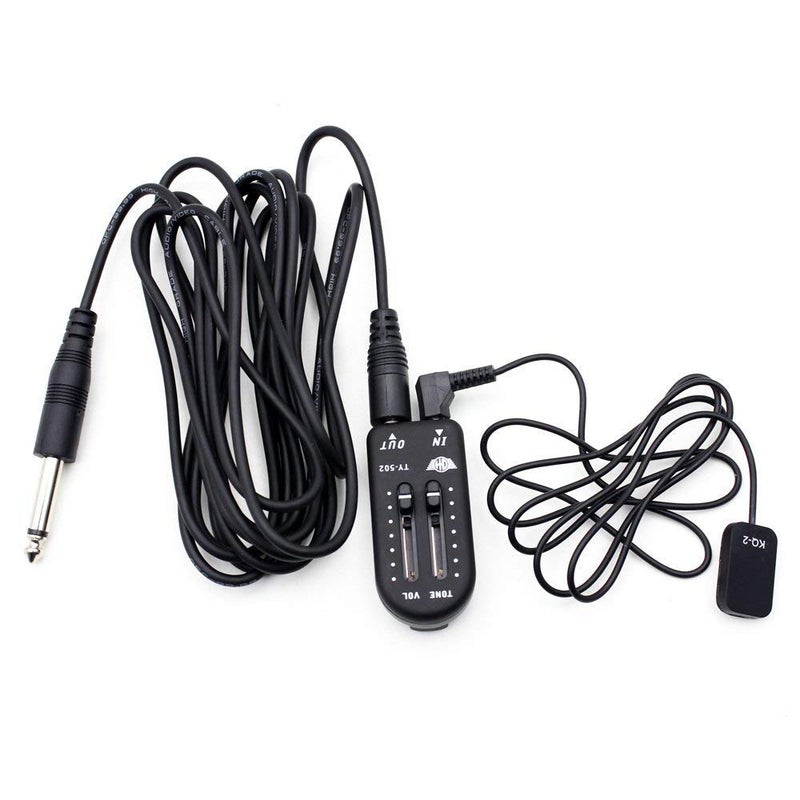 MUSTANG Kq-2 Piezo Contact Guitar Violin Banjo Mandolin Ukulele Pickup Transducer With Audio Cable Sticker Volume Controller Tuner - Image 2