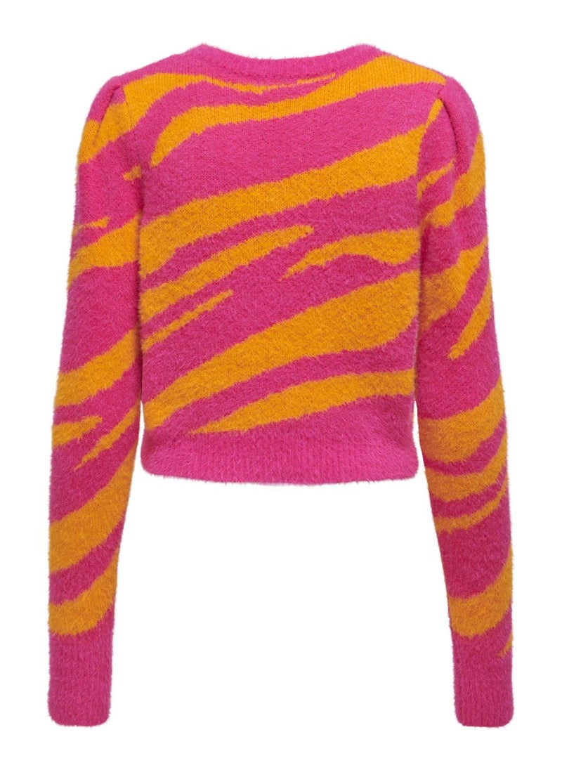 ONLY - Crew Neck Printed Sweater - Image 1