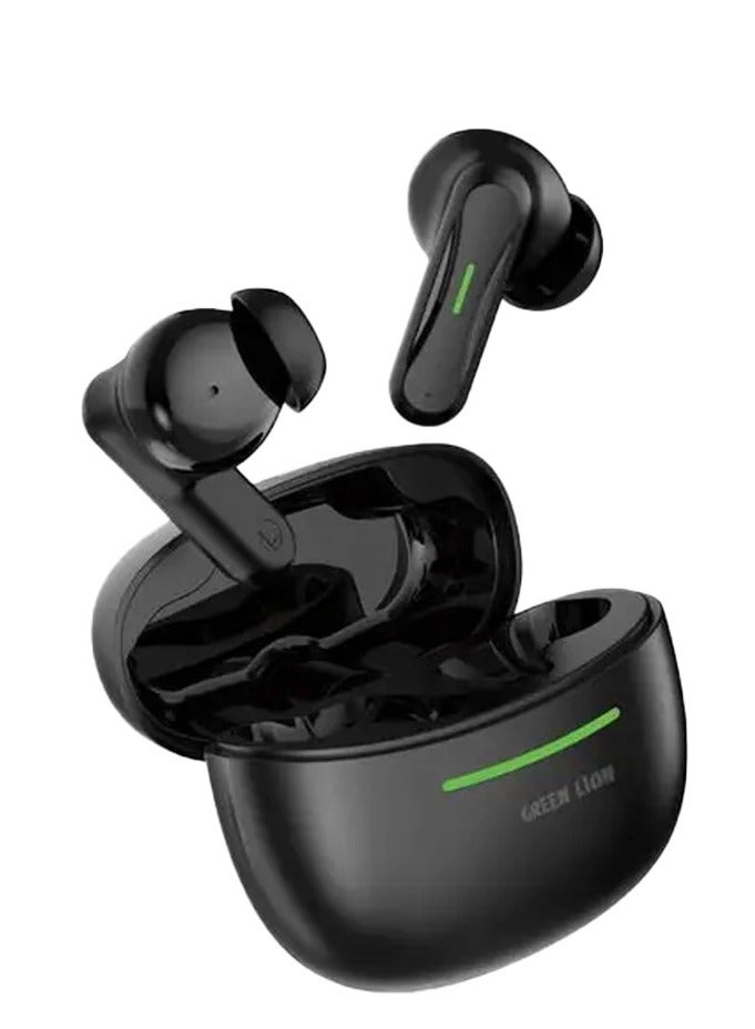 Green Lion Cairo Premium Sound Wireless Earbuds - Featuring Bluetooth 5.3 Technology, Multi-Function Touch Controls, Hands-Free Calling, and 4-Hour Battery Life for Exceptional Audio Enjoyment (BLACK) - Image 1