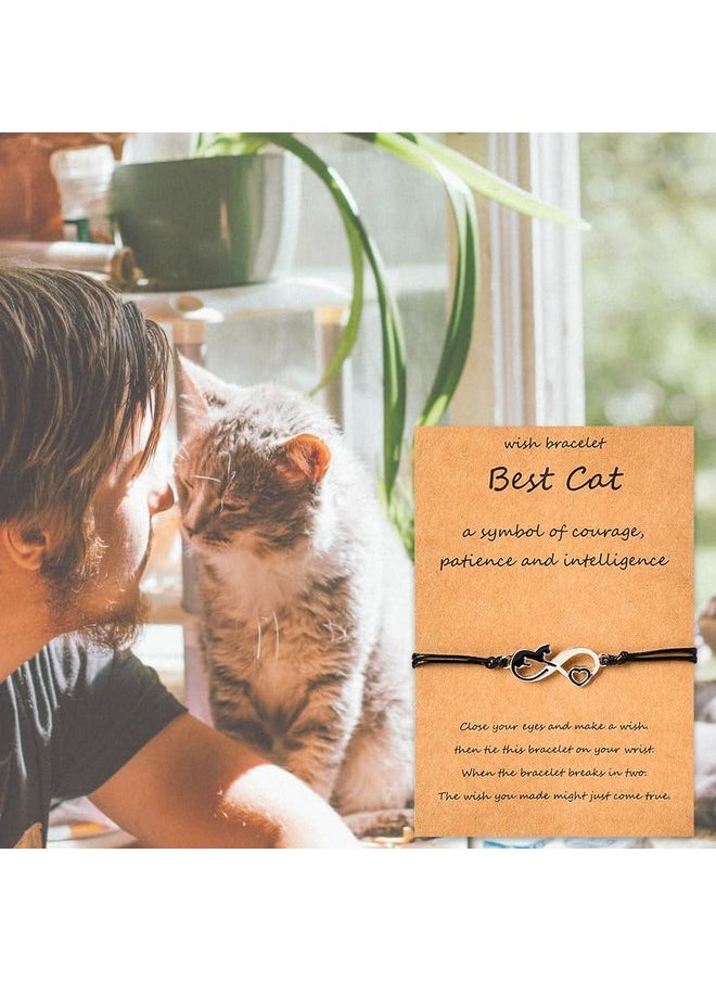 YALLNASL YALLNASL Cat Memorial Gifts for Women Loss of Cat Sympathy Gifts for Women Cat Bracelet for Loss of Pet Bereavement Gifts for Loss of Pet Christmas Birthday Gifts for Cat Lovers Gifts for Grandma Mom  - Image 3