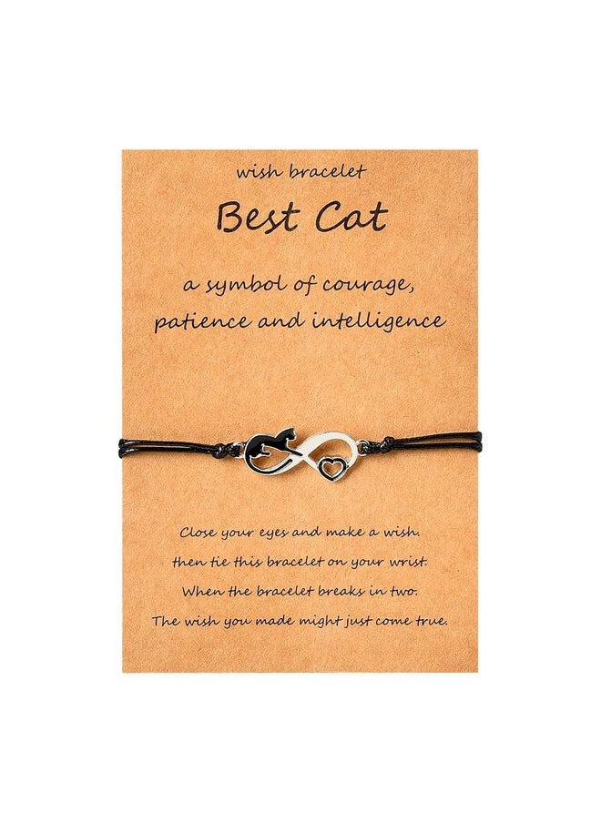 YALLNASL YALLNASL Cat Memorial Gifts for Women Loss of Cat Sympathy Gifts for Women Cat Bracelet for Loss of Pet Bereavement Gifts for Loss of Pet Christmas Birthday Gifts for Cat Lovers Gifts for Grandma Mom  - Image 1