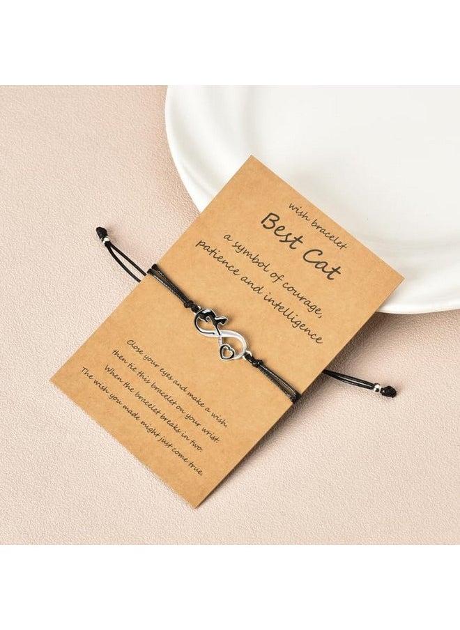 YALLNASL YALLNASL Cat Memorial Gifts for Women Loss of Cat Sympathy Gifts for Women Cat Bracelet for Loss of Pet Bereavement Gifts for Loss of Pet Christmas Birthday Gifts for Cat Lovers Gifts for Grandma Mom  - Image 5