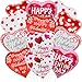 YOUDICT Happy Valentines Day Balloons 18 Inch Red Pink White Heart Balloons Valentines Heart Balloon for Valentine Day Romantic Decorations Special Night Party Supplies - Image 2