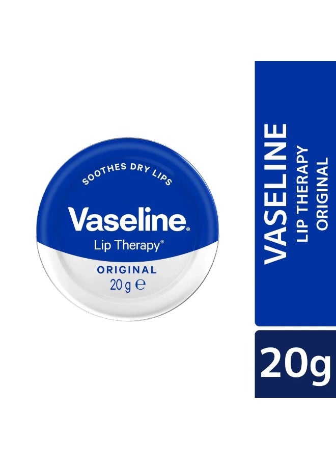 Vaseline Lip Therapy Original – Moisturizing Lip Balm Tin for Dry Lips – 3 Pack (3×20g) - Image 4