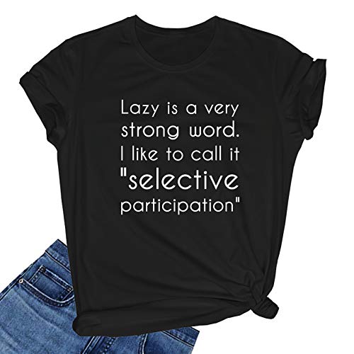 LOOKFACE Women Cute T Shirt Junior Tops Teen Girls Graphic Tees Black Small - Image 1