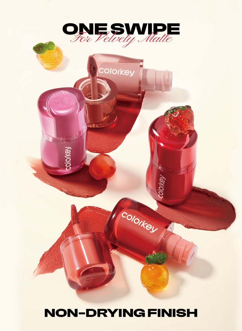 كولوركي 3 جرام من أحمر الشفاه الكريمي الحريري، لون الخدود والشفاه، ناعم، يدوم طويلًا، متعدد الاستخدامات، أحمر خدود، كريم بودنغ لزج، ملمس مخملي، غير لامع، صبغة عالية، يدوم طويلًا، لون شفاه وخدود خفيف الوزن، M06 - Image 4