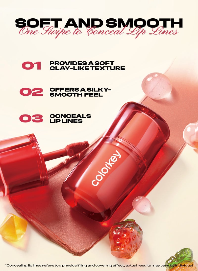 كولوركي 3 جرام من أحمر الشفاه الكريمي الحريري، لون الخدود والشفاه، ناعم، يدوم طويلًا، متعدد الاستخدامات، أحمر خدود، كريم بودنغ لزج، ملمس مخملي، غير لامع، صبغة عالية، يدوم طويلًا، لون شفاه وخدود خفيف الوزن، M06 - Image 2