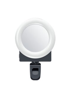 General Mobile Phone Photo Fill Light Beauty Light Cat Ear Folding Portable Clip Ring Desktop Live Portable Selfie Light-Specifications:Fill Light (with Mirror, Without Ears, Black)  - Image 1
