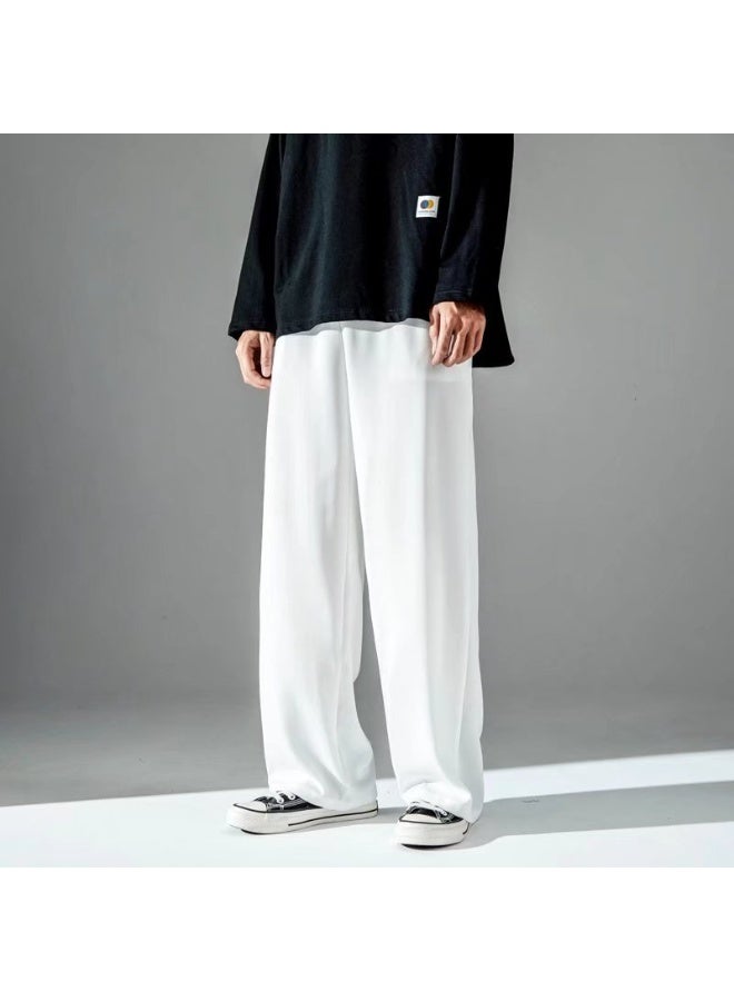 Nariele بنطال رياضي فضفاض مستقيم الساق من حرير الثلج الجديد - Image 1