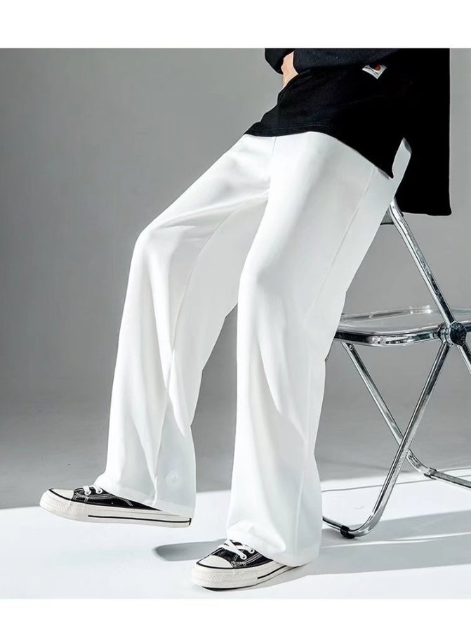 Nariele بنطال رياضي فضفاض مستقيم الساق من حرير الثلج الجديد - Image 2