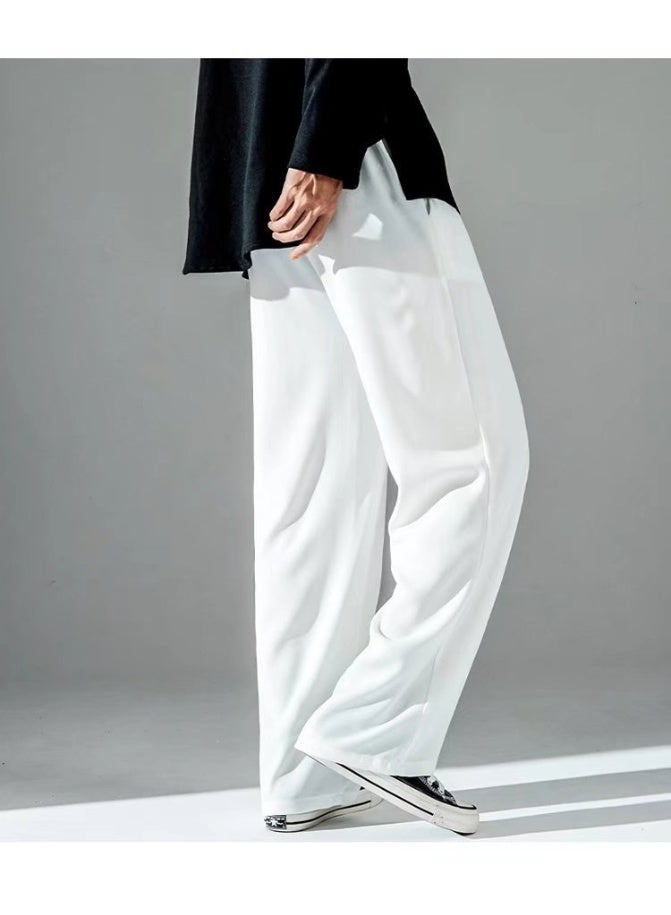 Nariele بنطال رياضي فضفاض مستقيم الساق من حرير الثلج الجديد - Image 4