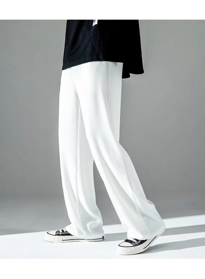 Nariele بنطال رياضي فضفاض مستقيم الساق من حرير الثلج الجديد - Image 3