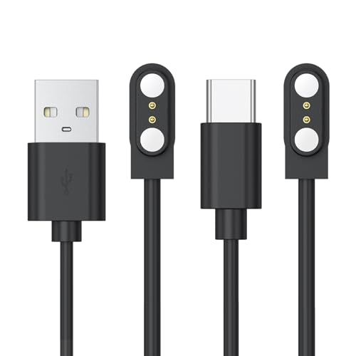 Meliya 2 Pack VeryFit Smart Watch Charger USB CUSB A Replacement Magnetic Charging Cable for Veryfit IDW28 IDW26 IDW25 IDW23 IDW21 IDW20 IDW19 IDW17 IDW16 IDW15 IDW13 IDW208 Plus Smart Watch33ft100cm - Image 1