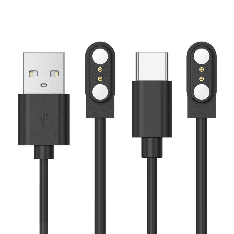 Meliya 2 Pack VeryFit Smart Watch Charger USB CUSB A Replacement Magnetic Charging Cable for Veryfit IDW28 IDW26 IDW25 IDW23 IDW21 IDW20 IDW19 IDW17 IDW16 IDW15 IDW13 IDW208 Plus Smart Watch33ft100cm - Image 3
