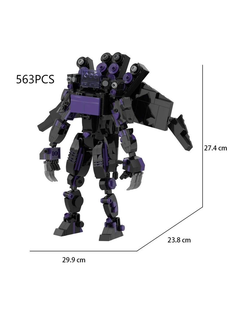 Skibidi Toilet Building Blocks  2023 New Biochemical Audio Man Plus Figure Building Toy Animated Game Skibidi Toilet Man Gifts for Kids Fans Adults（563PCS） - Image 5