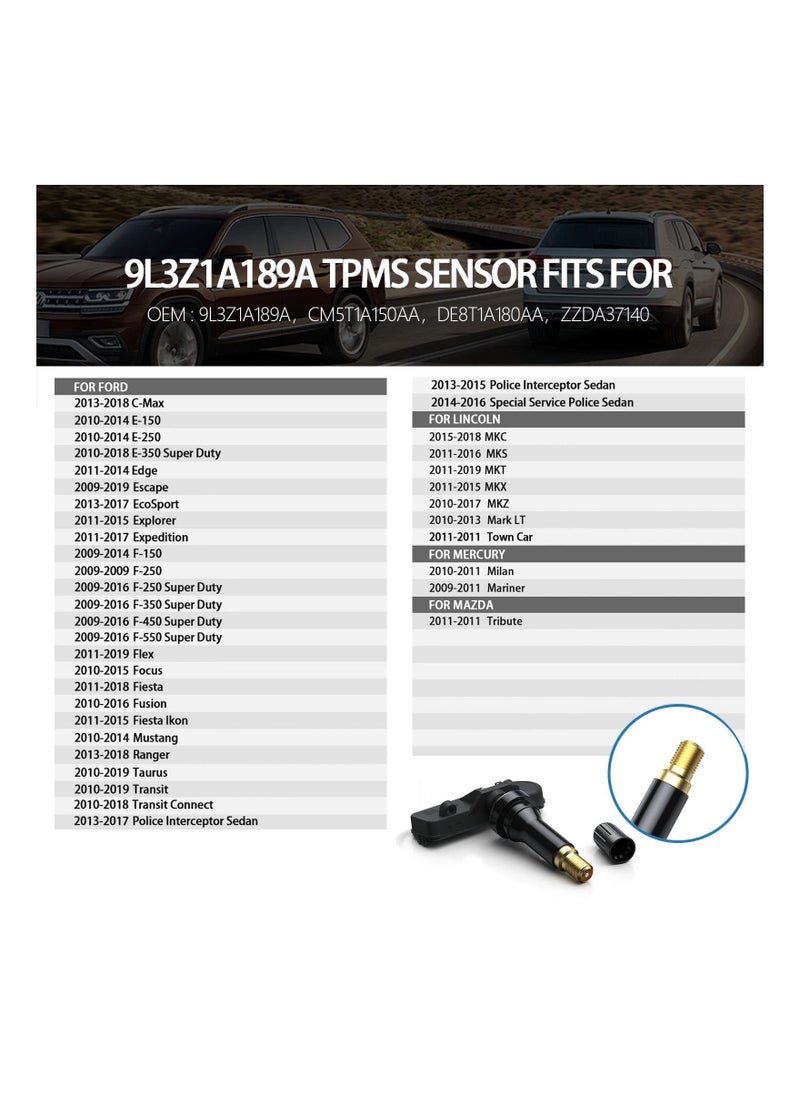 KASTWAVE - Tire Pressure Sensor, Tpms Sensor, Pre-Programmed Tire Pressure Sensor for Ford, Lincoln, Mercury, Tire Pressure Monitoring System Replacement Accessories 9L3Z1A189A - 1 PCS - Image 1