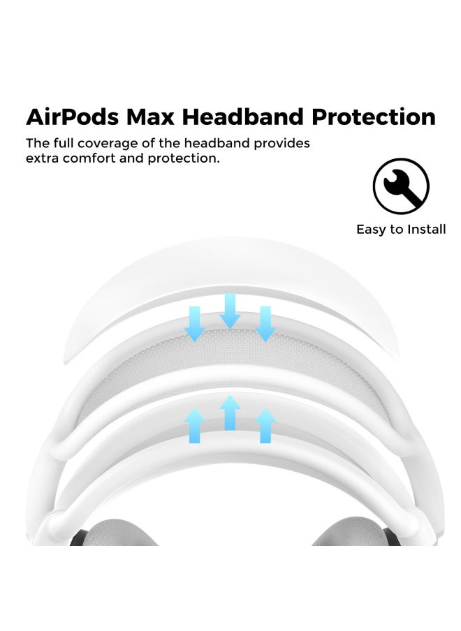 Generic - Suitable For Apple Airpods Max Solid Color Protective Case Apple Headset Soft Case Silicone Four-piece Set-Specifications:Red Four-piece Set - Image 1