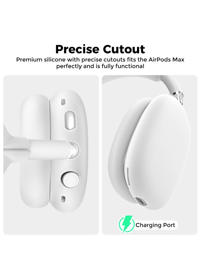 Generic - Suitable For Apple Airpods Max Solid Color Protective Case Apple Headset Soft Case Silicone Four-piece Set-Specifications:Red Four-piece Set - Image 1