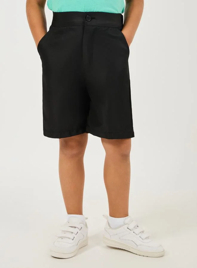 ستايلي Solid Shorts with Side Pocket