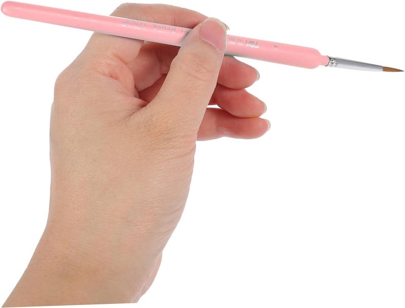 11pcs Miniature Painting Brush Set Fine Supplies for Watercolor and Oil Painting Lightweight Portable for Beginners and Professionals - Image 4