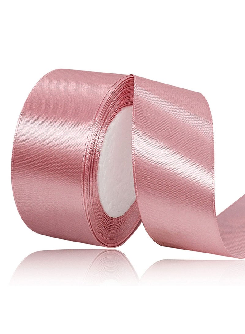 شريط وردي، 1.5" × 25 ياردة، تصميم قلوب وردية لطيفة لتغليف الهدايا، مشاريع الحرف، أربطة الشعر، إكليل الزهور، ديكور الزفاف، ومختلف تطبيقات الخياطة. - Image 1