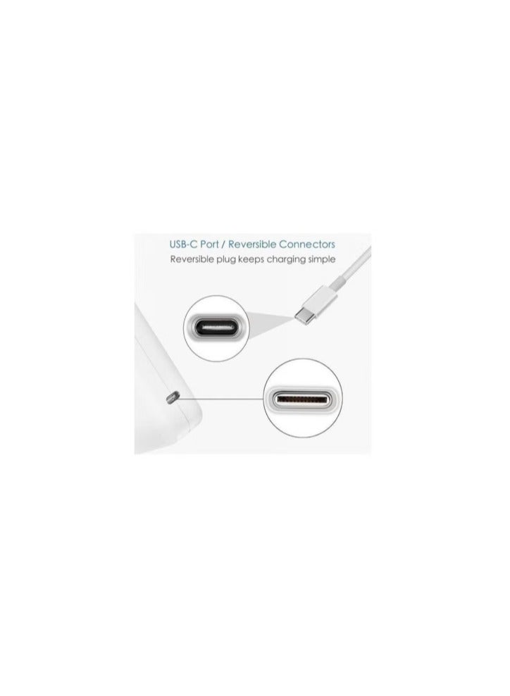Terabyte Usb Type C Wall Plug Power Adaptor Pd Charger Replacement 61W With \Cable For Macbook Pro 13 Inch And Type C Mobile And \White - Image 2