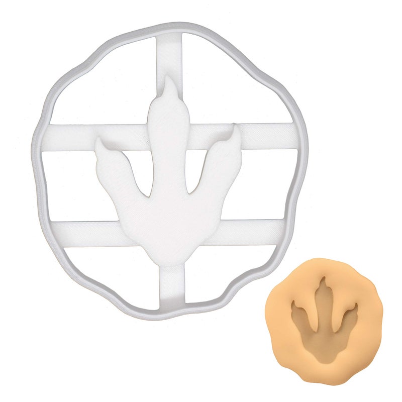 Bakerlogy T-Rex Footprint Fossil cookie cutter  1 piece - Bakerlogy - Image 1