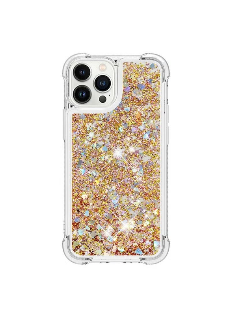 X-level iPhone 15 Pro Case For Women Girls Liquid Glitter Cover Sparkly Clear Shiny Bling Sparkle Phone Back Accessory Protection For iPhone 15 Pro Case Transparen  - Image 1