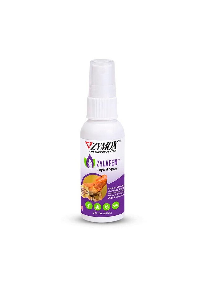 Zymox Zymox Zylafen Topical Spray for Reptiles, 2 oz. - Supports Healthy, Complete Shedding for Lizards, Snakes, Turtles & Frogs - Soothes Irritated Skin: Abrasions, Wounds, & Abnormal Shedding  - Image 1
