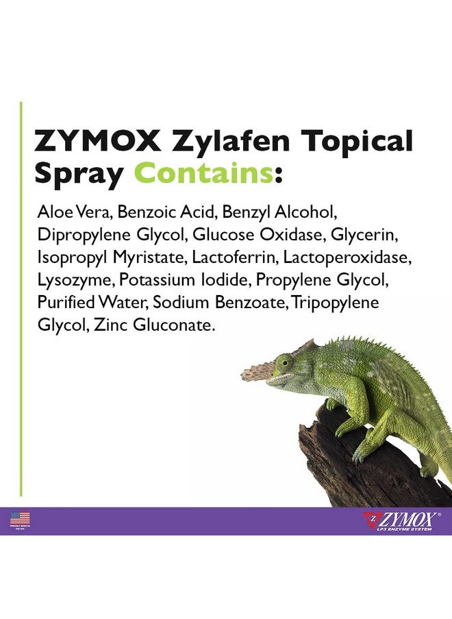 Zymox Zymox Zylafen Topical Spray for Reptiles, 2 oz. - Supports Healthy, Complete Shedding for Lizards, Snakes, Turtles & Frogs - Soothes Irritated Skin: Abrasions, Wounds, & Abnormal Shedding  - Image 3