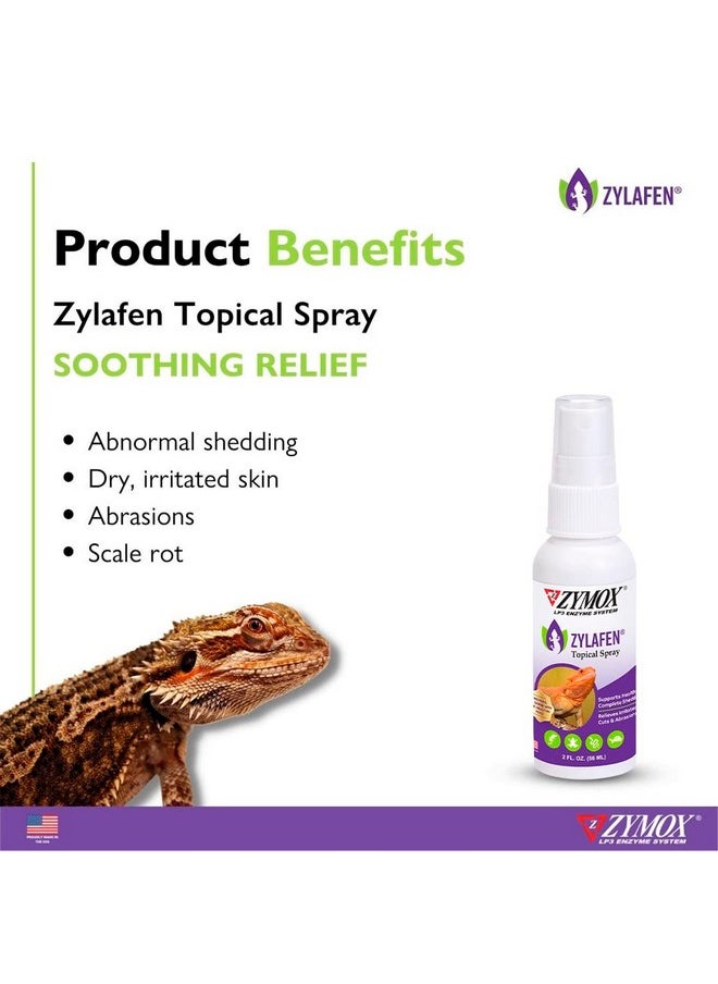 Zymox Zymox Zylafen Topical Spray for Reptiles, 2 oz. - Supports Healthy, Complete Shedding for Lizards, Snakes, Turtles & Frogs - Soothes Irritated Skin: Abrasions, Wounds, & Abnormal Shedding  - Image 2