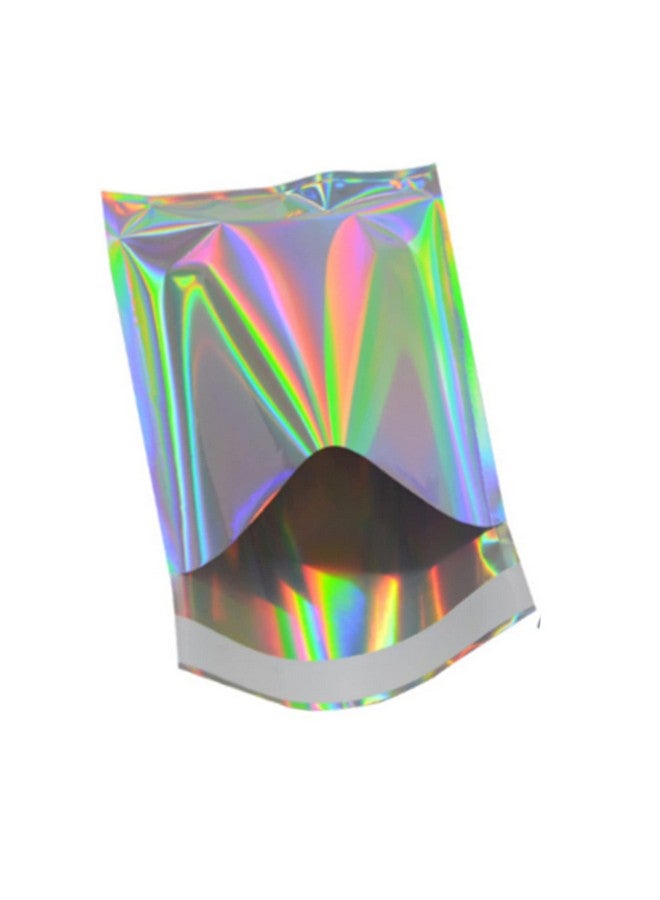 PABCK 100 Pack 6.49X9.06+1.57 Inch Holographic Metallic Poly Mailers Self Sealing Packaging Aluminum Foil Glitter Bags Shipping Envelopes Mailing Storage Pouches For Shipping Packaging  - Image 2