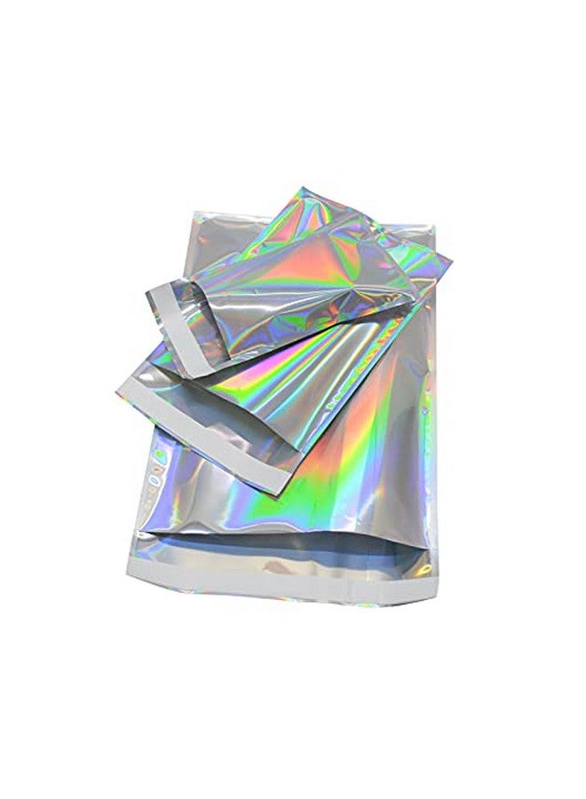 PABCK 100 Pack 6.49X9.06+1.57 Inch Holographic Metallic Poly Mailers Self Sealing Packaging Aluminum Foil Glitter Bags Shipping Envelopes Mailing Storage Pouches For Shipping Packaging  - Image 4